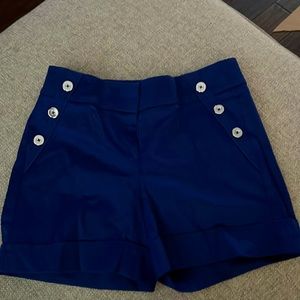 White House Black Market Blue Shorts, Size 00